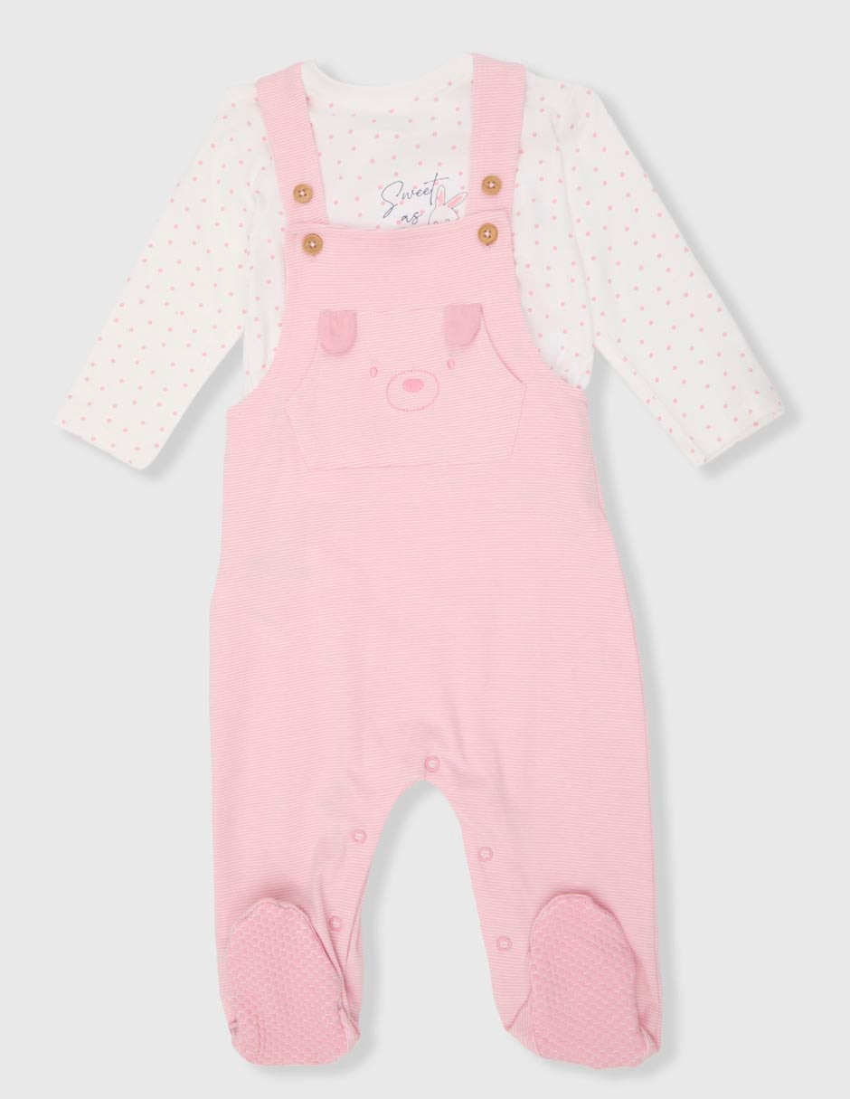 Conjunto de algodón para bebé niña 2 piezas 8