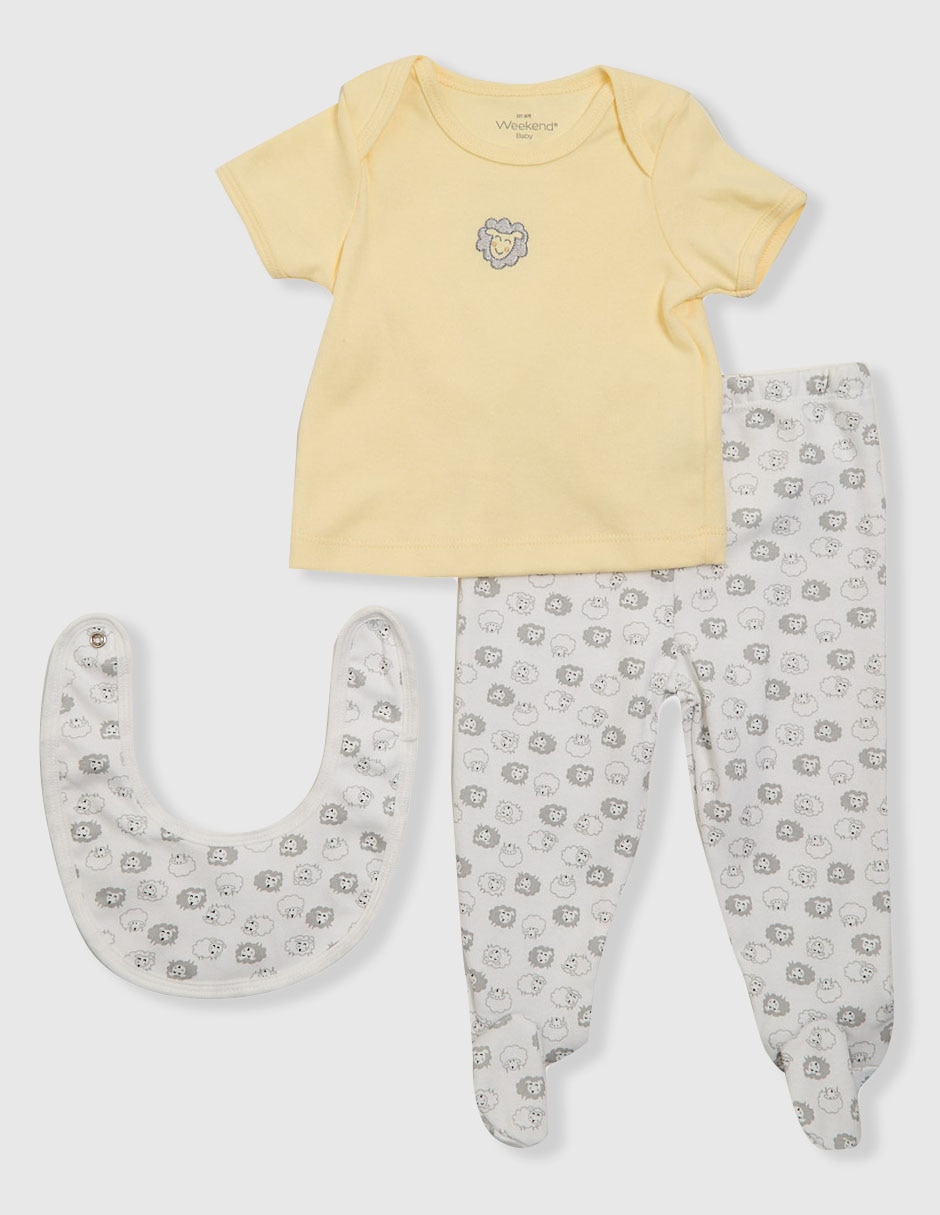 Conjunto de algodón unisex 3 piezas Conjunto de algodón unisex 3 piezas