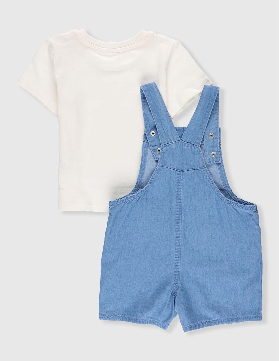 Conjunto overol Stitch de algodón para bebé niño 2