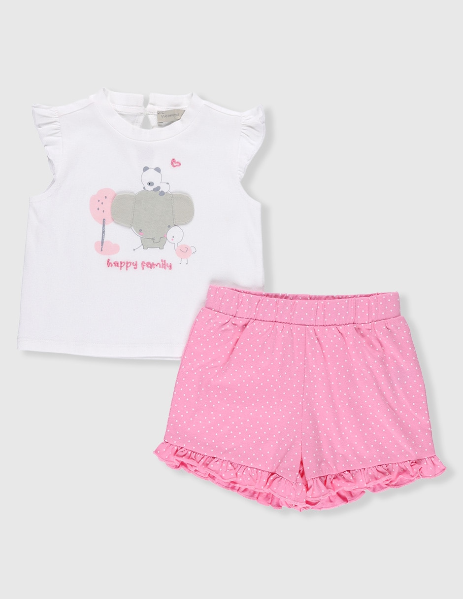 Conjunto de algodón para bebé niña Conjunto de algodón para bebé niña