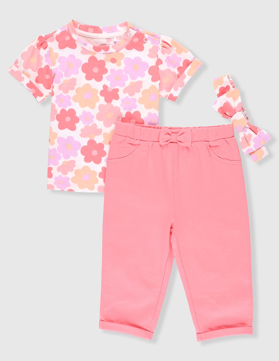Conjunto casual de algodón para bebé niña Conjunto casual de algodón para bebé niña