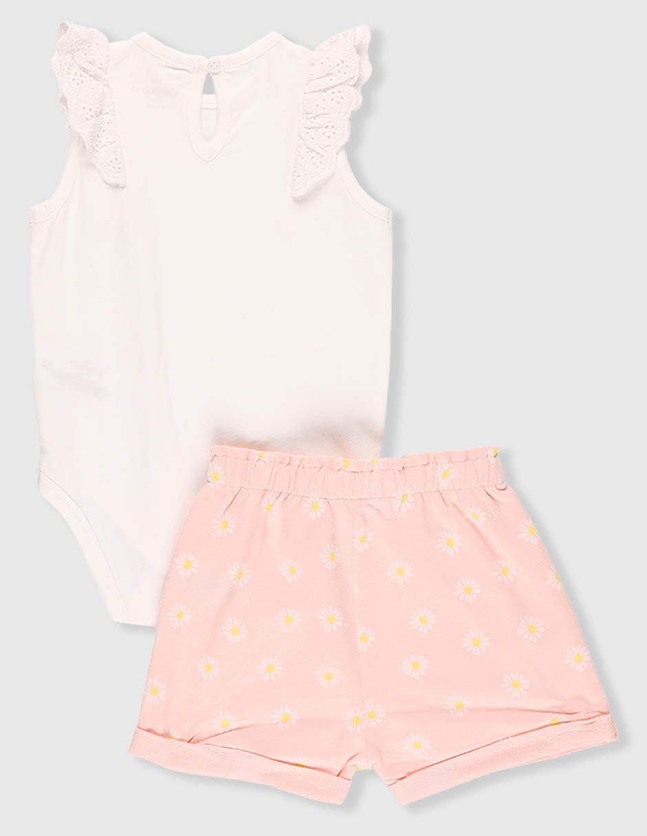Conjunto de algodón para bebé niña 2 piezas. 2