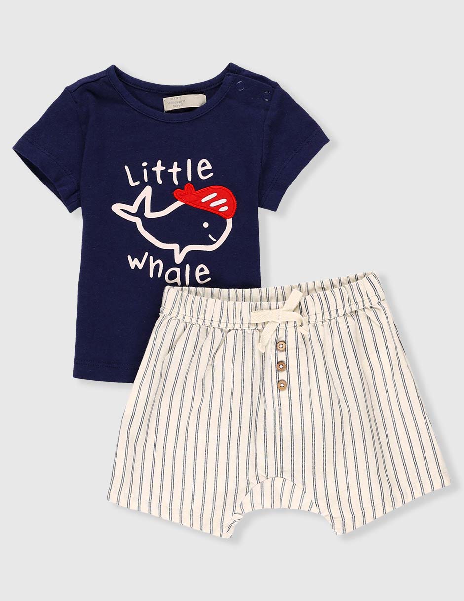 Conjunto de algodón para bebé niño 2 piezas Conjunto de algodón para bebé niño 2 piezas