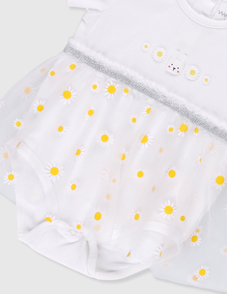 Vestido manga regular para bebé niña 4