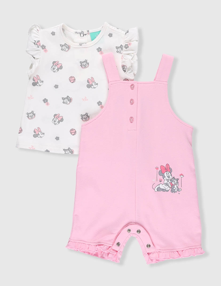 Conjunto casual Minnie Mouse de algodón para niña Conjunto casual Minnie Mouse de algodón para niña