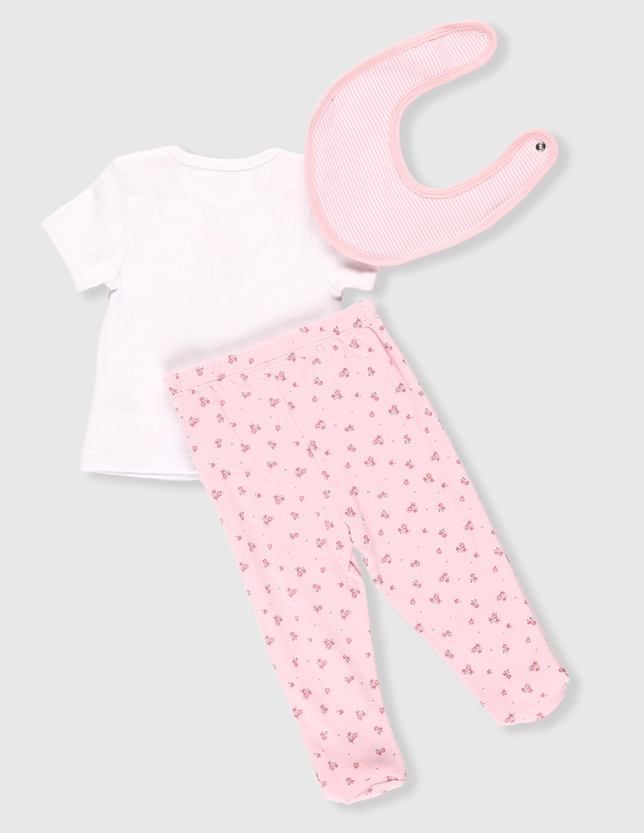 Conjunto de algodón para bebé niña 3 piezas 2