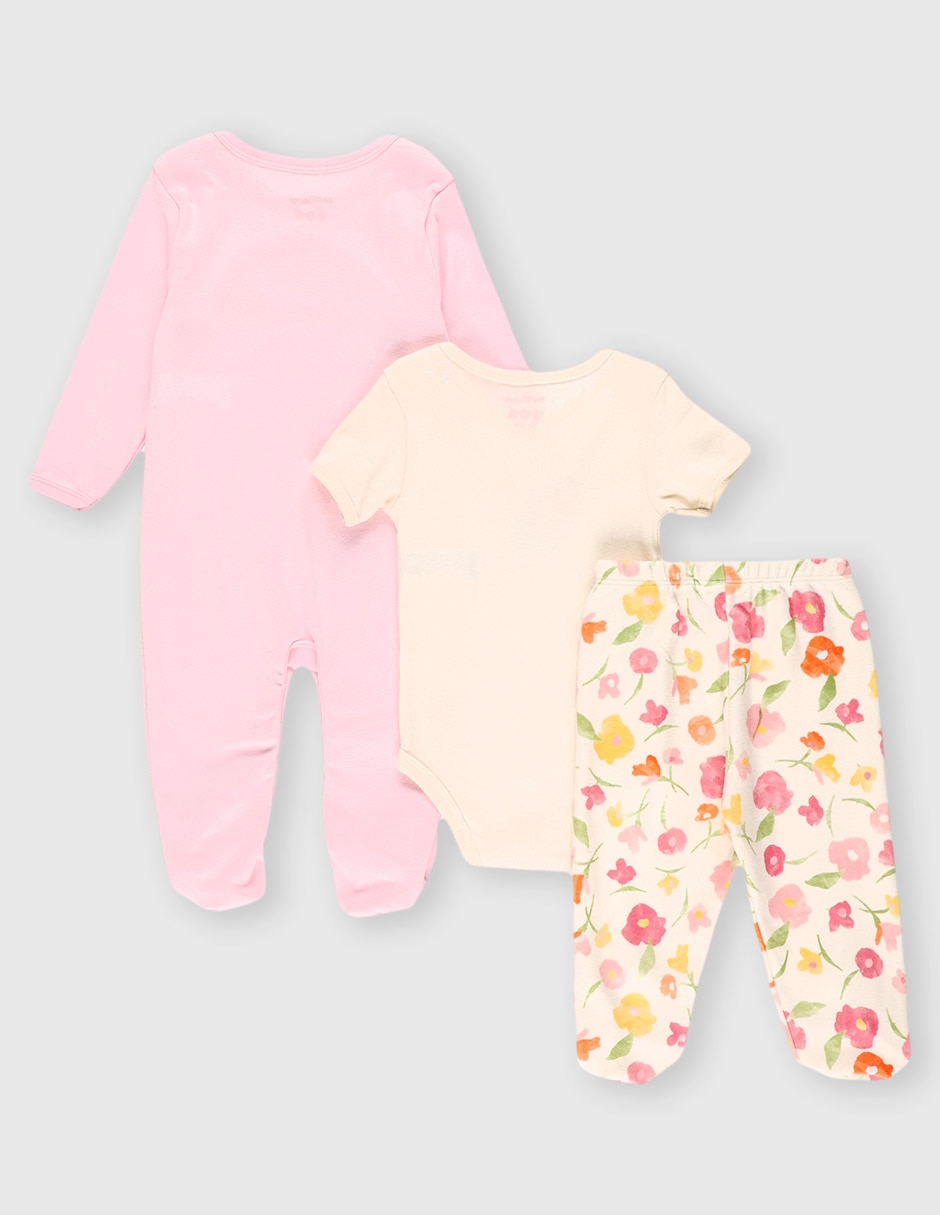 SET BABY CREYSI, 3 MESES, ROSA P1254
