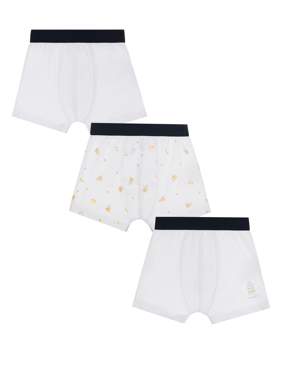 Set boxér de algodón para bebé niño Set boxér de algodón para bebé niño