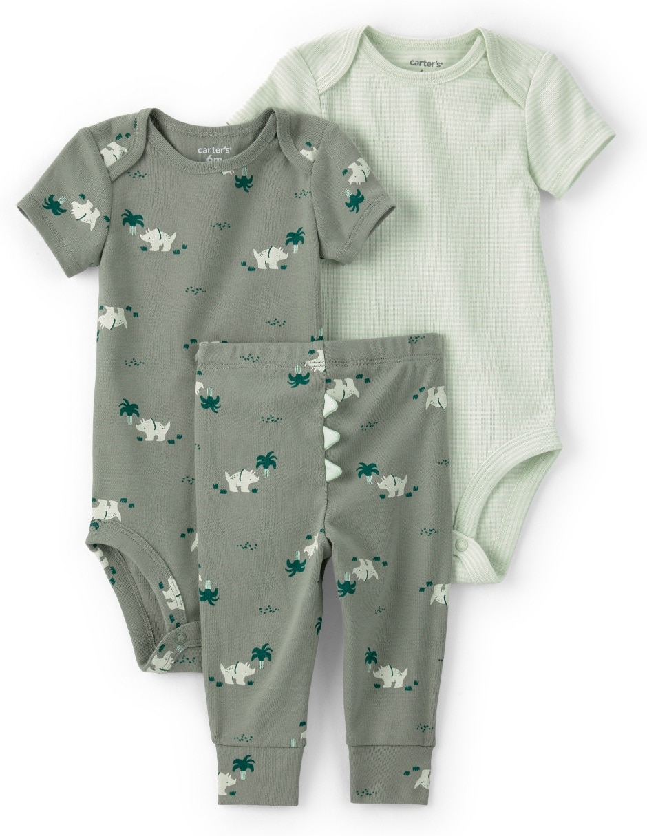 Conjunto de algodón para bebé niño 3 piezas Conjunto de algodón para bebé niño 3 piezas