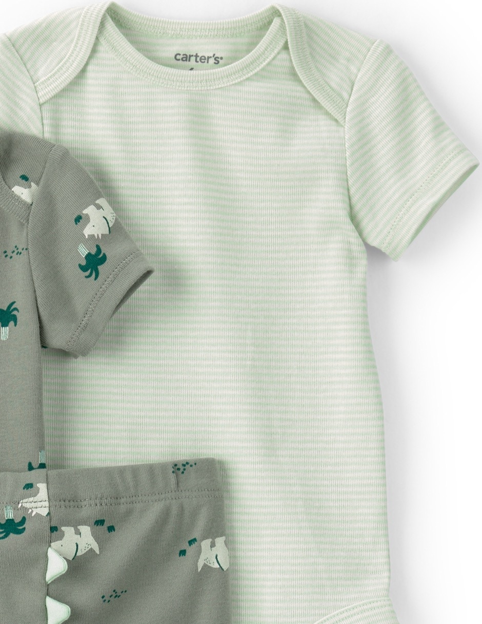 Conjunto de algodón para bebé niño 3 piezas 4