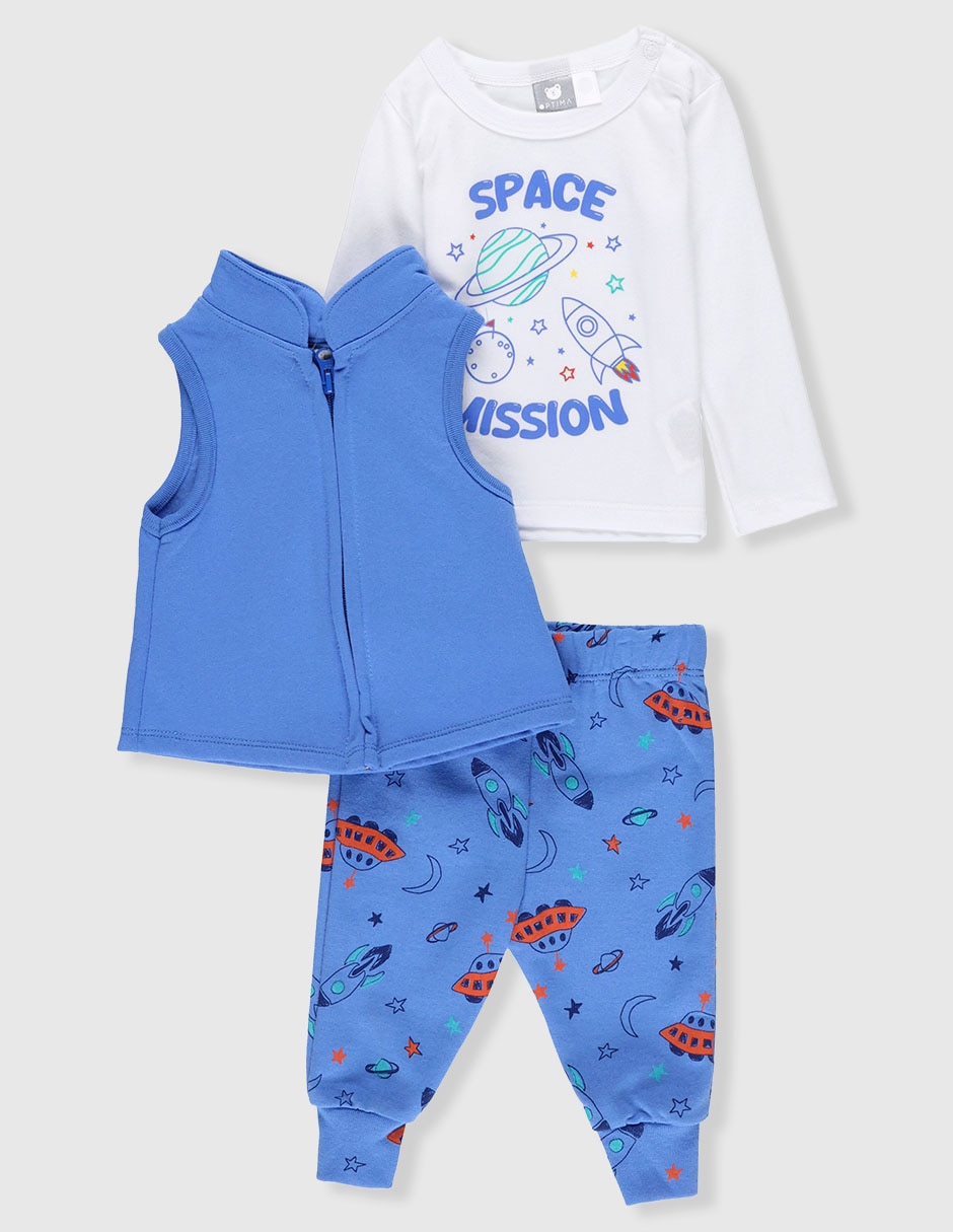 Conjunto casual de algodón para bebé Conjunto casual de algodón para bebé