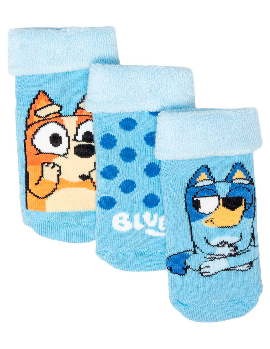 Set de calcetín Bluey y Bingo para niño 3 pares Set de calcetín Bluey y Bingo para niño 3 pares