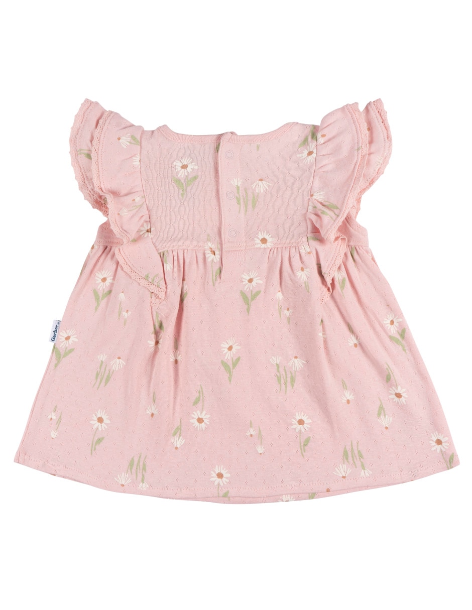 Vestido con calzón manga corta para bebé niña 3