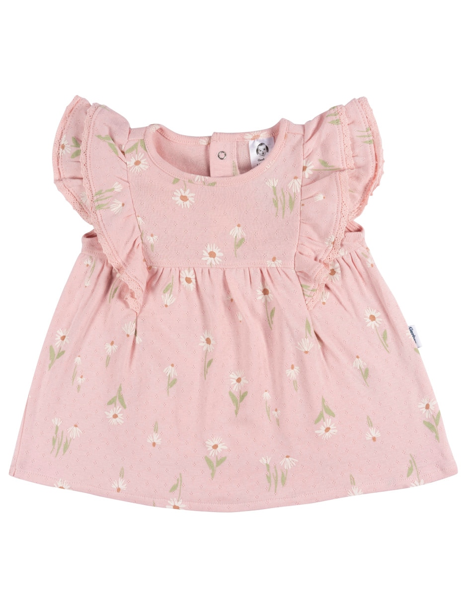 Vestido con calzón manga corta para bebé niña 4
