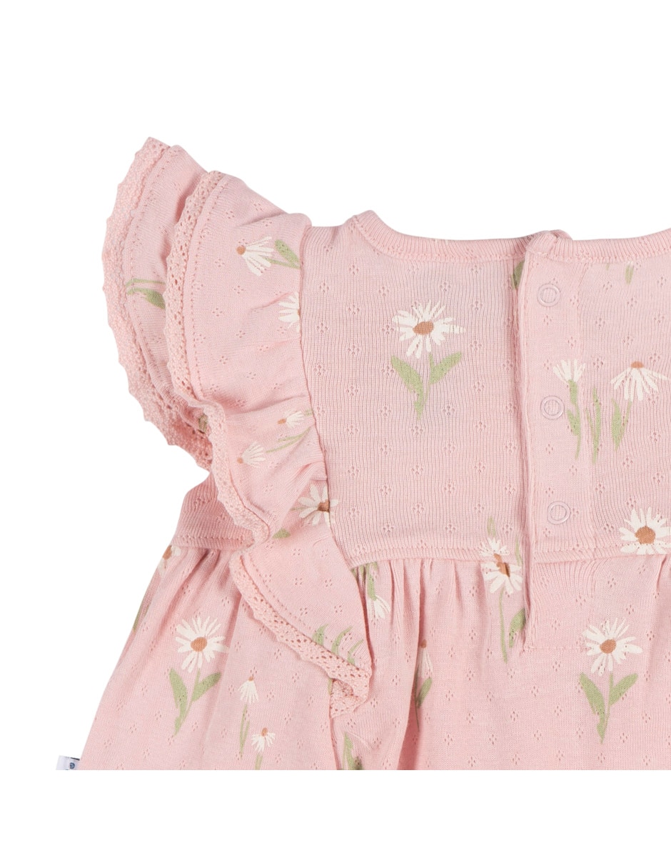 Vestido con calzón manga corta para bebé niña 5