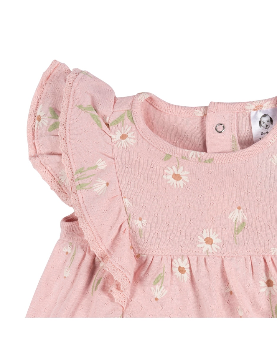 Vestido con calzón manga corta para bebé niña 6