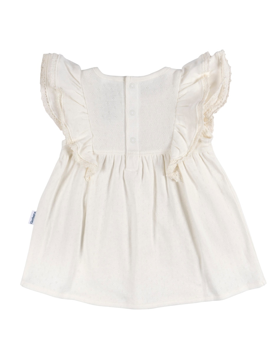 Vestido con calzón manga corta para bebé niña 3