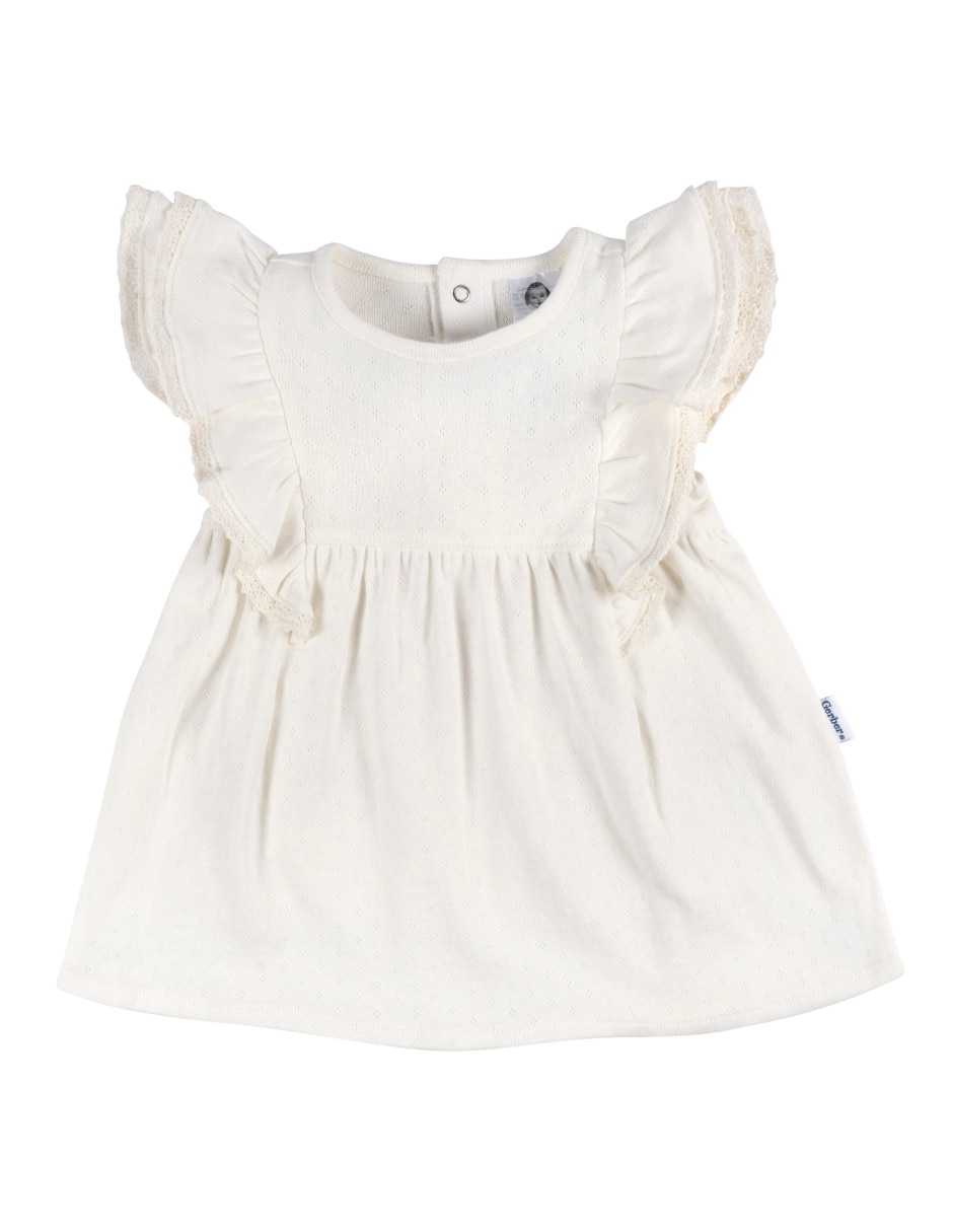 Vestido con calzón manga corta para bebé niña 4